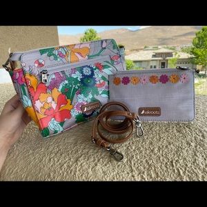 Sakroots small handbag with wallet and chain